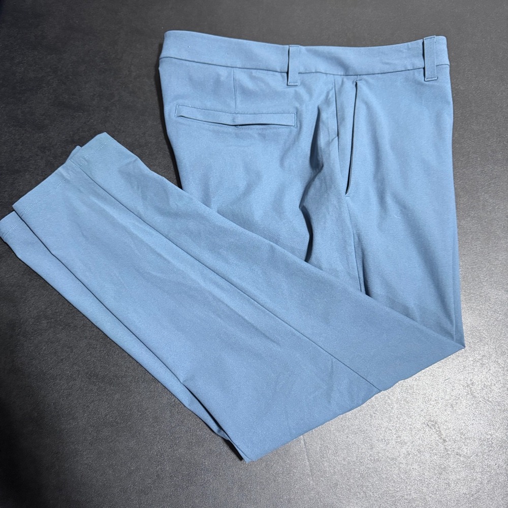 Lululemon Commission Slim Fit Trousers Mens 36 Blue Solid Warpstreme Chino